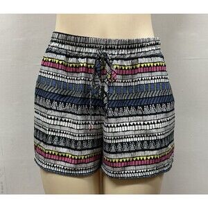 Estampa women size large multicolors geometric pattern relaxed pockets shorts